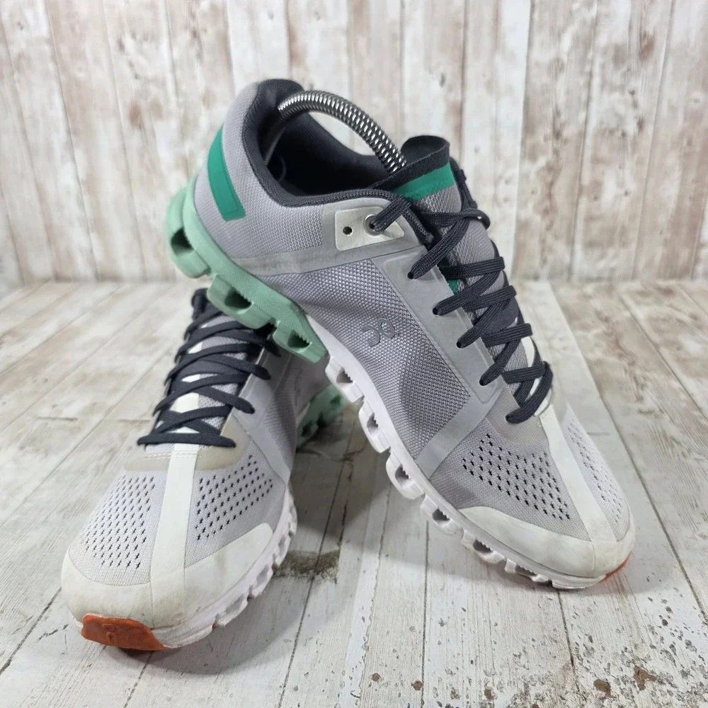 On Running Cloudflow Womens 10 Grey Mint Green Running Shoes 35.98208